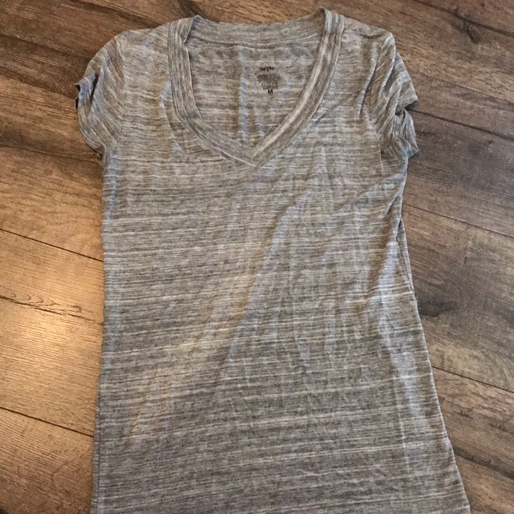 Gray v-neck